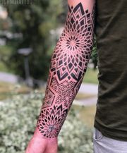 Dotwork, Mandalas and pattern tattoo. 