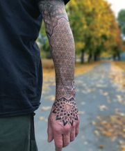 Halv sleeve tatuering