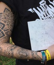 Geometric tattoo sleeve 