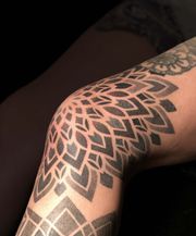 Knee mandala tattoo stockholm